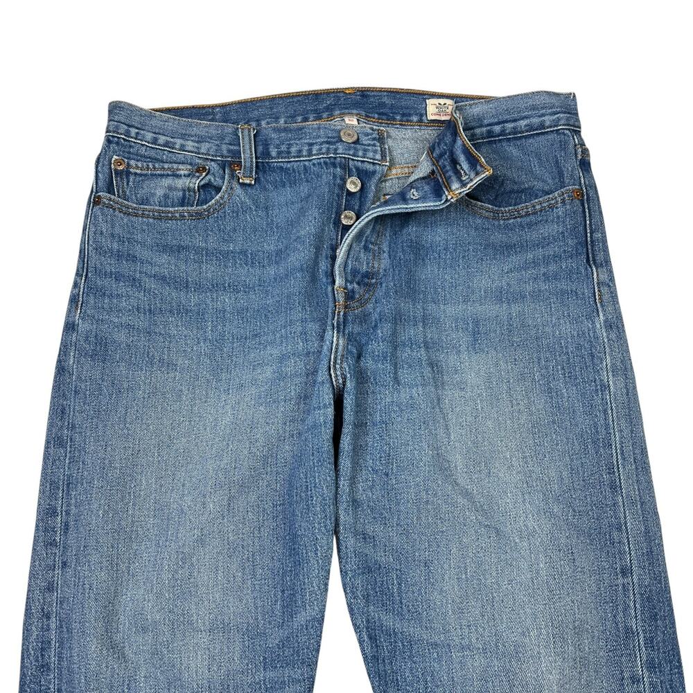 Levi’s High Rise Wedgie Fit Skinny Jeans Frayed Hem White Oak Cone Denim 32 - Picture 3 of 8